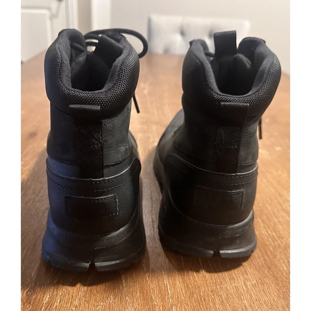 UGG MEN'S EMMETT WATERPROOF WINTER DUCK BOOTS BLACK SIZE 12